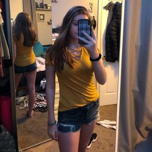 Yellow tj maxx top